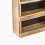 Aberto Design Estantería de Madera Tres Capas Natural 34x8x28 cm